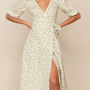 Reformation Mint Linen Dress